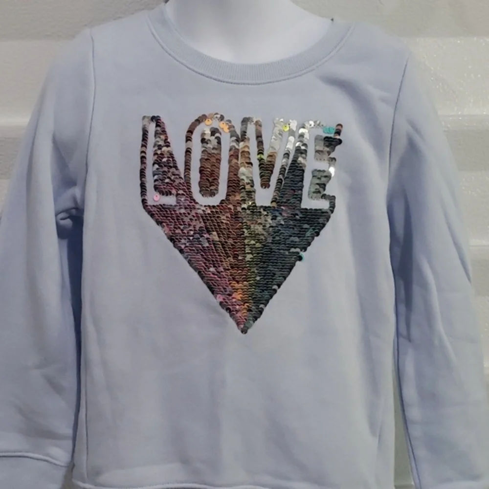 Flip sequins LOVE‎ sweatshirt 4/5T